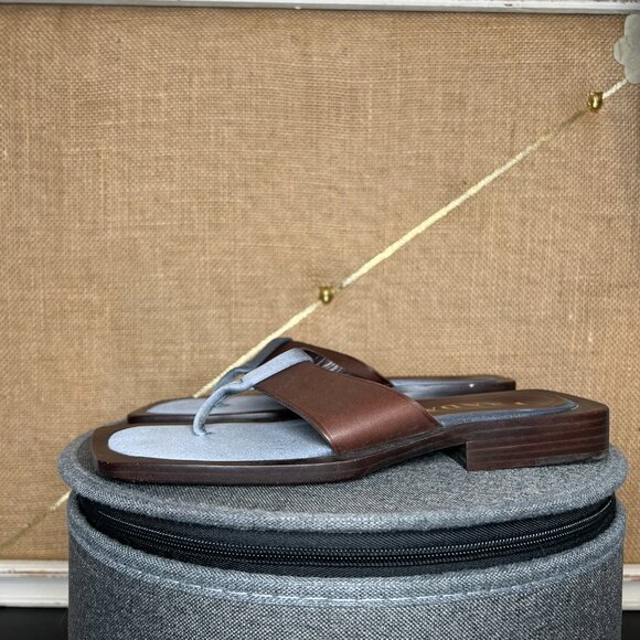 PRADA Wood, Leather & Satin Sandals, Size 6 US (36 EU) - Picture 1 of 8